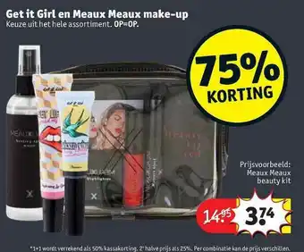 Kruidvat Get It Girl En Meaux Meaux Make-Up 75% Korting aanbieding