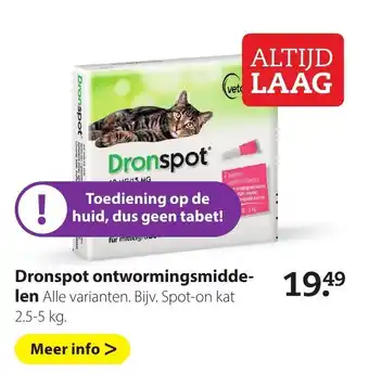 Boerenbond Dronspot ontworminfsmiddelen aanbieding