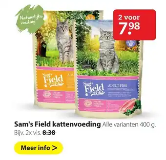 Boerenbond Sam's Field Kattenvoeding 2*400g aanbieding