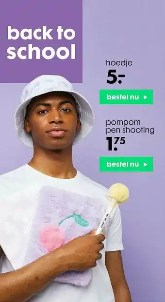 HEMA Hoedje Of Pompom Pen Shooting aanbieding