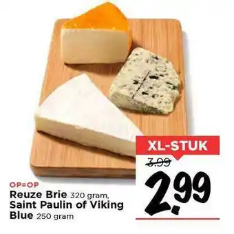 Vomar Voordeelmarkt Reuze Brue, Saint Paulin Of Viking Blue aanbieding