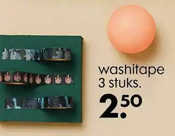 HEMA Washitape 3 Stuks aanbieding