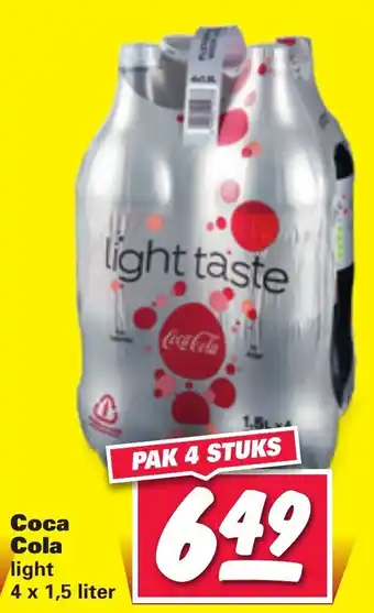 Nettorama Coca-Cola light 4*1.5L aanbieding