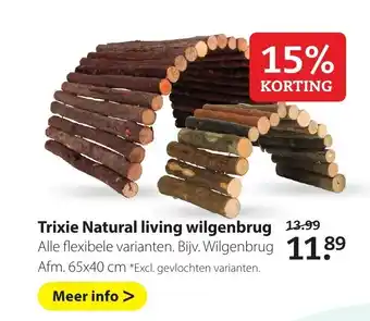 Boerenbond Trixie natural living wilgenbrug 65x40 cm aanbieding