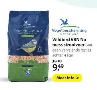 Boerenbond Vogelbescherming Wildbird VBN no mess strooivoer 4 L aanbieding