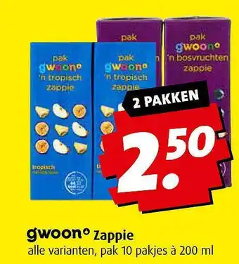 Boni Gwoon Zappie aanbieding