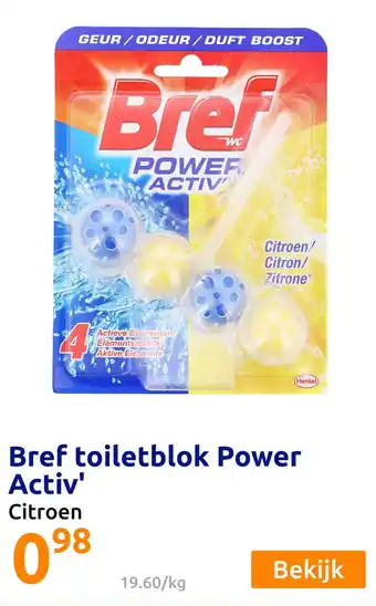 Action Bref toiletblok Power Activ' aanbieding