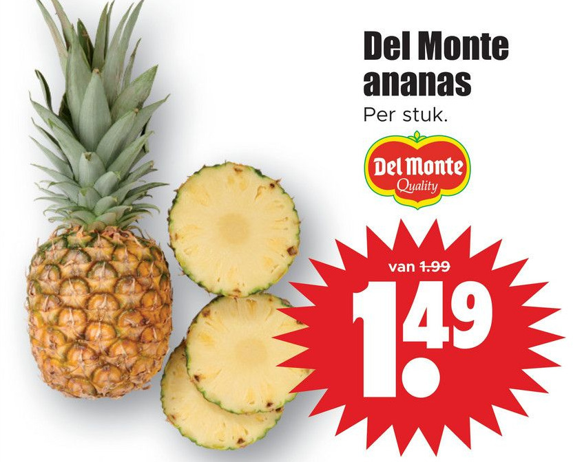Del monte ananas aanbieding bij Dirk