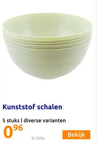 Action Kunststof schalen aanbieding