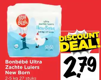 Vomar Voordeelmarkt Bonbébé Ultra Zachte Luiers New Born aanbieding