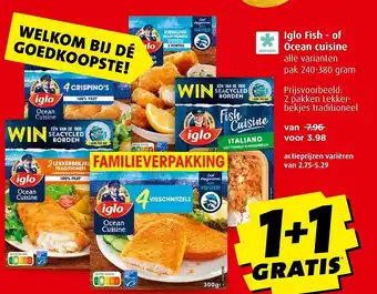 Boni Iglo fish - of ocean cuisine pak 240-380 gram aanbieding