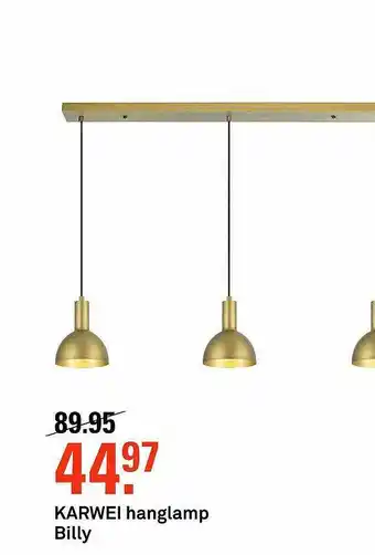 Karwei Karwei Hanglamp Billy aanbieding