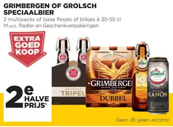 Jumbo Grimbergen of grolsch speciaalbier aanbieding