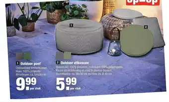 ALDI Outdoor Poef Of Outdoor Zitkussen aanbieding