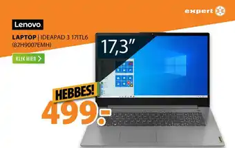 Expert Lenovo Laptop | Ideapad 3 17ITL6 (82H9007EMH) aanbieding