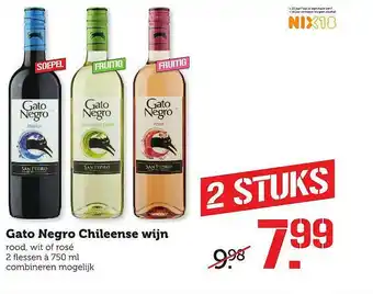 Coop Gato Negro Chileense Wijn Rood, Wit Of Rosé aanbieding