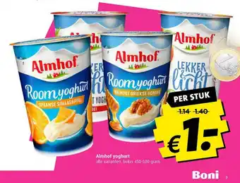 Boni Almhof Yoghurt aanbieding