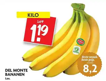 Dekamarkt Del Monte Bananen aanbieding