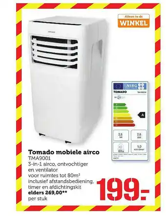 Coop Tomado Mobiele Airco TMA9001 aanbieding