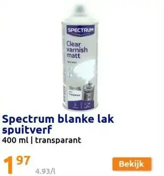 Action Spectrum blanke lak spuitverf aanbieding