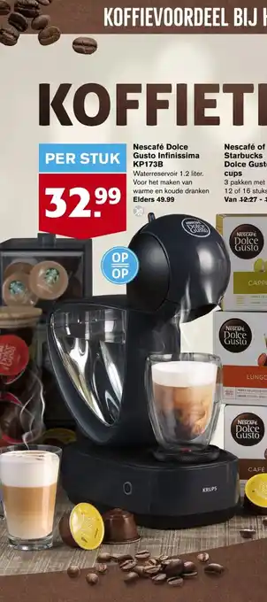 Hoogvliet Nescafe Dolce Gusto Infinissima KP173B aanbieding