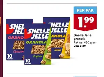 Hoogvliet Snelle Jelle granola 450 gram aanbieding