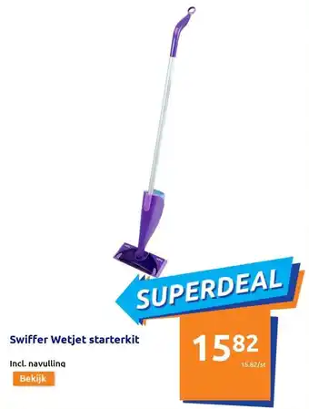 Action Swiffer wetjet starterkit aanbieding