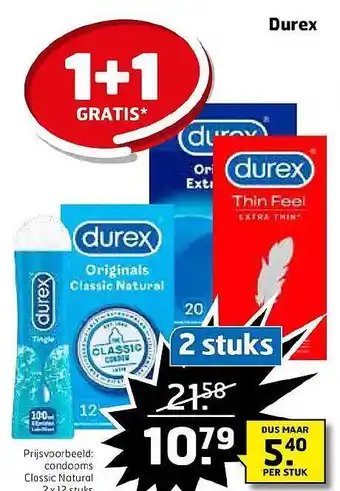 Trekpleister Durex 1+1 gratis aanbieding