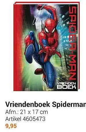 Lobbes Vriendenboek spiderman aanbieding