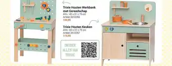 Lobbes Trixie houten werkbank met gereedschap of trixie houten keuken aanbieding