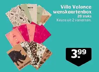 Trekpleister Villa volance wenskaartenbox aanbieding