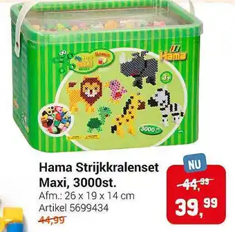 Lobbes Hama strijkkralenset maxi, 3000st. aanbieding