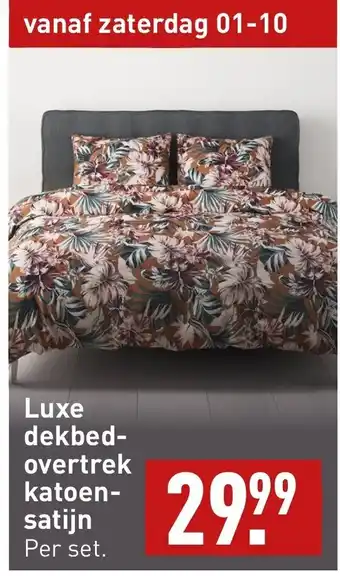 ALDI Luxe dekbed-overtrek katoen-satijn aanbieding