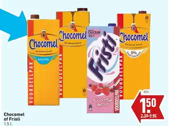 ALDI Chocomel of fristi 1.5L aanbieding