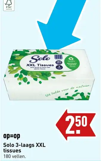 ALDI Solo 3-laags XXL tissues aanbieding