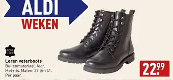 ALDI Leren veterboots aanbieding