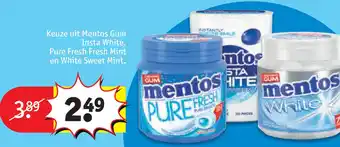 Kruidvat Mentos Gum aanbieding