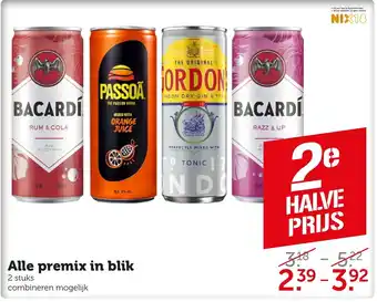 Coop Premix in blik 2 stuks aanbieding