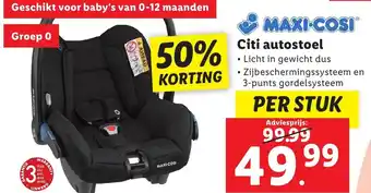 Lidl Maxi-Cosi citi autostoel aanbieding