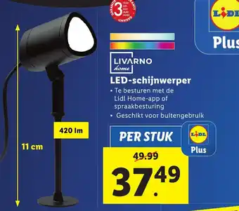 Lidl Livarno Home LED-schijnwerper aanbieding