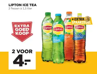 Jumbo Lipton Ice Tea 2 flessen a 1,5 liter aanbieding