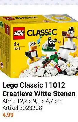 Lobbes Lego classic 11012 creatieve witte stenen aanbieding