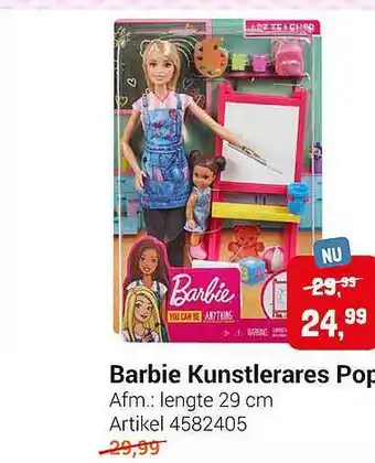 Lobbes Barbie kunstlerares pop aanbieding