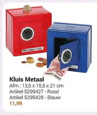 Lobbes Kluis metaal aanbieding