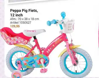 Lobbes Peppa pig fiets, 12 inch aanbieding