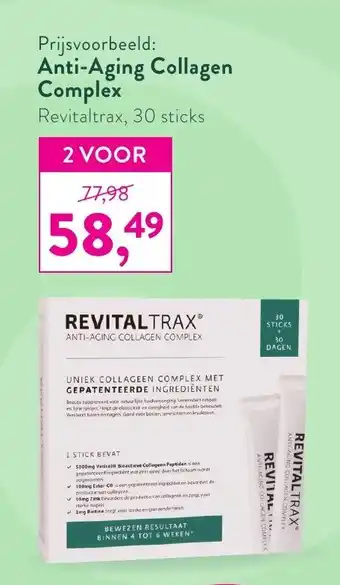 Holland & Barrett Revitaltrax Anti-Aging Collagen Complex 2*30 sticks aanbieding
