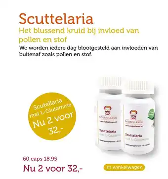 De Rode Pilaren Scuttelaria aanbieding