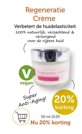 De Rode Pilaren Regeneratie Crème aanbieding