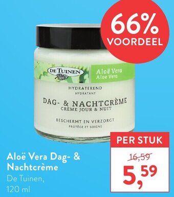 Holland & Barrett De Tuinen Aloe Vera Dag- & Nachtcreme 120ml aanbieding