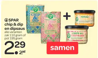 Spar SPAR chip & dip en dipsaus aanbieding